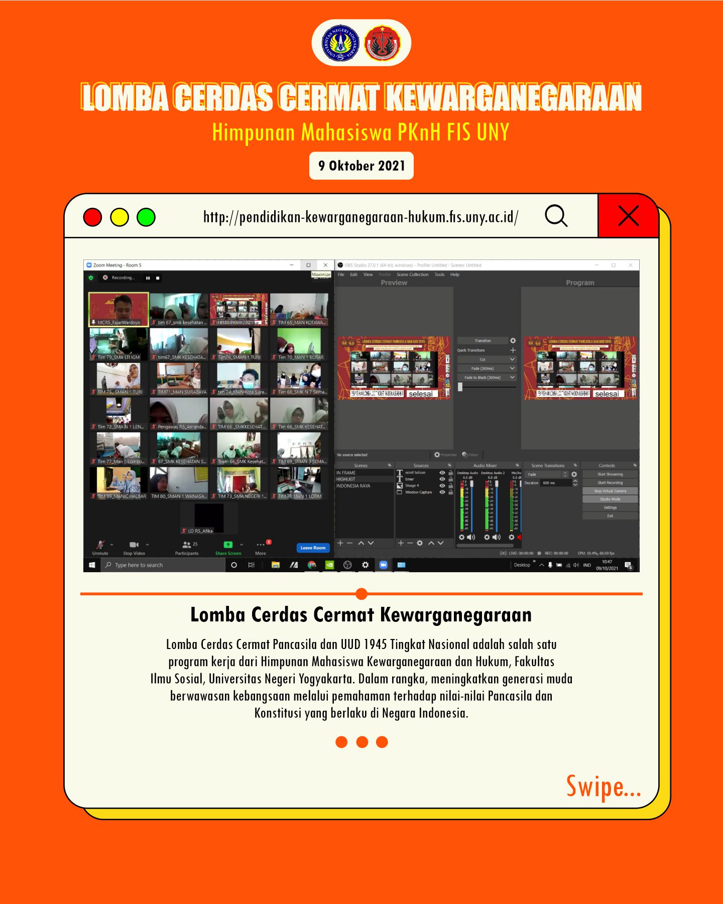 LOMBA CERDAS CERMAT KEWARGANEGARAAN DAN UUD 1945 "Dalam Rangka Meningkatkan Generasi Muda Berwawasan Kebangsaan"